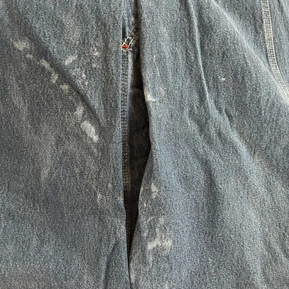 Dickies Blue Denim Bib 36x32 Overalls with Brass Hardware - Picture 8 of 11